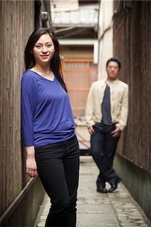 Couple, Kyoto, préfecture de Kyōto, région du Kansai, Honshu, Japon Photographie de stock - Rights-Managed, Code: 700-03508497