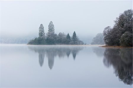 scotland winter - Island, Loch Achray, Trossachs, Stirling, Scotland, United Kingdom Stock Photo - Rights-Managed, Code: 700-03508673