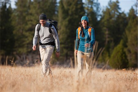 friends by river - Couple Hiking near Deschutes River, Oregon, USA Stock Photo - Rights-Managed, Code: 700-03502940