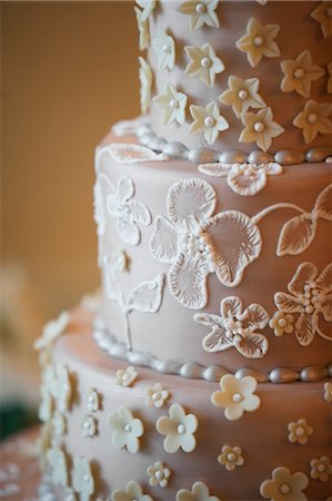 Gros plan du gâteau de mariage Photographie de stock - Rights-Managed, Code: 700-03519182