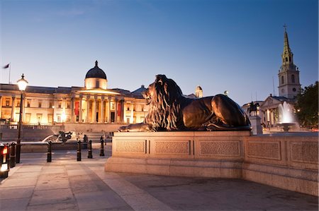 Trafalgar Square at Dusk, London, England Foto de stock - Con derechos protegidos, Código: 700-03520416