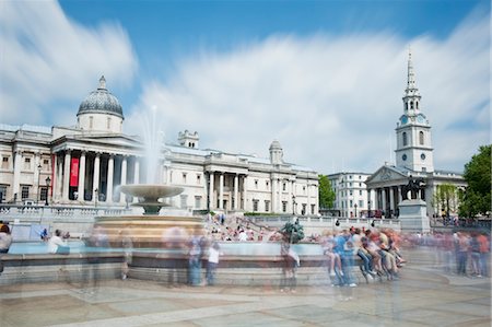 Ansicht der Trafalgar Square, London, England Stockbilder - Lizenzpflichtiges, Bildnummer: 700-03520422