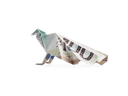 symbol on banknote - Origami Bird Using Canadian Currency Stock Photo - Rights-Managed, Code: 700-03554390