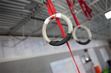 Gymnastic Rings in Gym Stock Photo - Rights-Managed, Code: 700-03554462