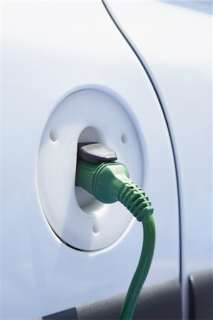 energy saving - Close-up of Electric Car Being Charged Stock Photo - Rights-Managed, Code: 700-03556766