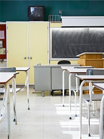 empty school chair - Empty Classroom Stock Photo - Rights-Managed, Code: 700-03556894