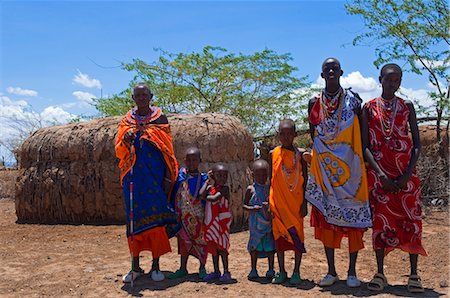 people of masai tribe in africa - Portrait de Masai au Village lac Magadi, Kenya Photographie de stock - Rights-Managed, Code: 700-03567754