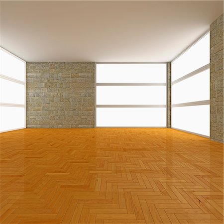 Illustration of Empty Room in House Stock Photo - Rights-Managed, Code: 700-03563792