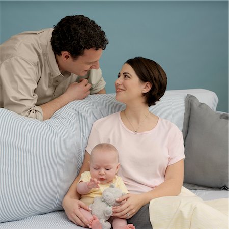 parents talking to children at home - Family in Living Room Stock Photo - Rights-Managed, Code: 700-03586285