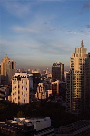 skyline big sky - Sunrise over Bangkok, Thailand Stock Photo - Rights-Managed, Code: 700-03586706