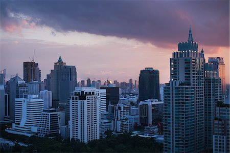 picture of thailand city - Sunset over Bangkok, Thailand Stock Photo - Rights-Managed, Code: 700-03586816