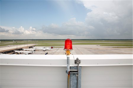 runway lights - George Bush Intercontinental Airport, Terminal A, Houston, Texas Stock Photo - Rights-Managed, Code: 700-03587105