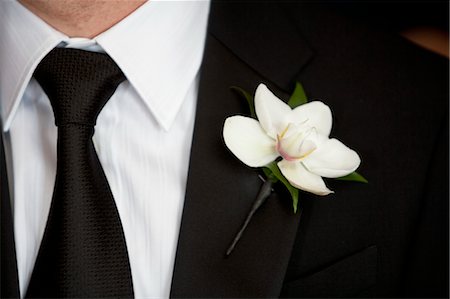 simsearch:700-05781013,k - Close-up of Groom's Boutonniere Stock Photo - Rights-Managed, Code: 700-03587163