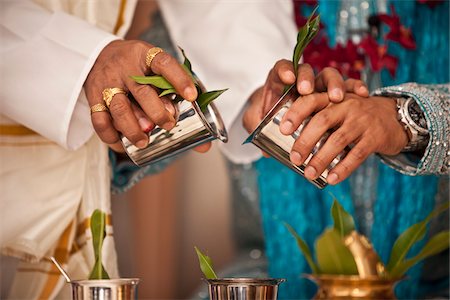 rings hands wedding - Close-up of Hands holding Silver Cups, Hindu Wedding Ceremony Stock Photo - Rights-Managed, Code: 700-03587192