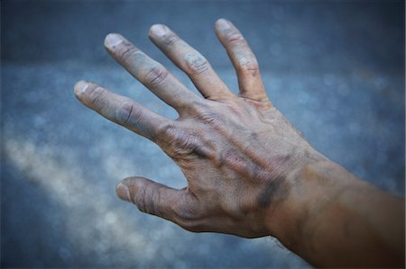 Man's Dirty Hand Stock Photo - Rights-Managed, Code: 700-03596226