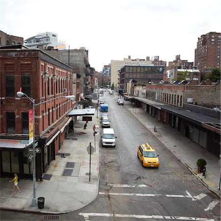 declínio urbano - View of Chelsea from High Line, New York City, New York, USA Foto de stock - Direito Controlado, Número: 700-03596231