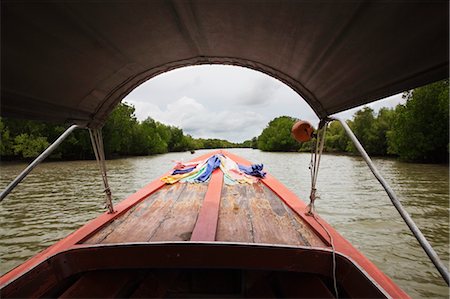 place du conducteur - Excursion en bateau à travers la forêt de Mangrove, Bang Khun Thian District, Bangkok, Thaïlande Photographie de stock - Rights-Managed, Code: 700-03596322