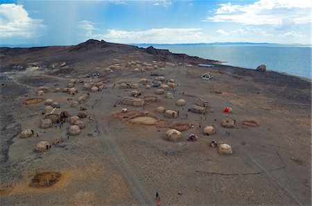 pueblo pesquero - El Molo Tribe Village, Lake Turkana, Kenya, Africa Foto de stock - Con derechos protegidos, Código: 700-03601423