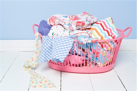 Basket of Laundry Stock Photo - Rights-Managed, Code: 700-03615831