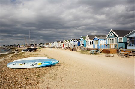Huts at Hengistbury Head Beach, Near Bournemouth, Dorset, England Foto de stock - Con derechos protegidos, Código: 700-03616145