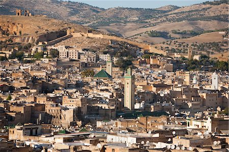 fez, morocco - Vue d'ensemble de Fès, Maroc Photographie de stock - Rights-Managed, Code: 700-03612968