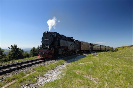 schienenweg - Senken Sie Brockenbahn, Brocken, Nationalpark Harz, Niedersachsen, Deutschland Stockbilder - Lizenzpflichtiges, Bildnummer: 700-03621118