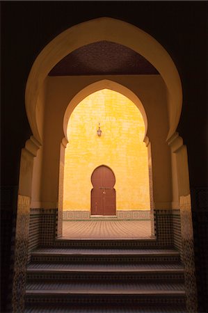 doorway - Moulay Ismail Mausoleum, Meknes, Morocco Foto de stock - Con derechos protegidos, Código: 700-03621197