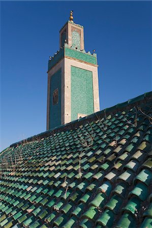 Grande mosquée, vue depuis la Medersa Bou Inania, Meknes, Maroc Photographie de stock - Rights-Managed, Code: 700-03621199