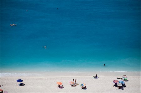 Vue d'ensemble de la plage, Kefalonia, Iles Ioniennes, Grèce Photographie de stock - Rights-Managed, Code: 700-03621190