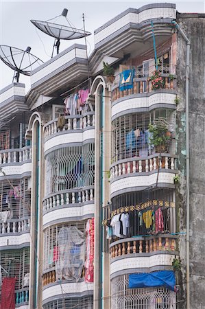 Apartment Building in Rangoon, Yangon Division, Myanmar Stock Photo - Rights-Managed, Code: 700-03621268