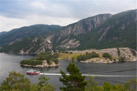 fiordo - Scenic View, Lysefjorden, Rogaland, Norway Foto de stock - Con derechos protegidos, Código: 700-03622810