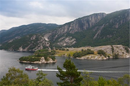 fiordo - Scenic View, Lysefjorden, Rogaland, Norway Fotografie stock - Rights-Managed, Codice: 700-03622810