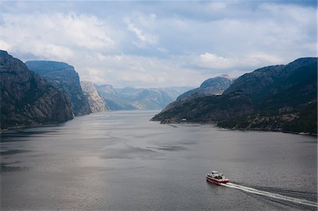 fiordo - Scenic View, Lysefjorden, Rogaland, Norway Fotografie stock - Rights-Managed, Codice: 700-03622811