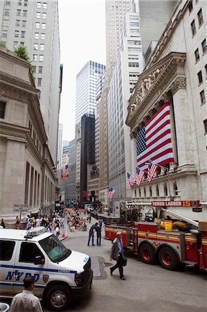 stock exchange - New York Stock Exchange, Wall Street, Manhattan, New York City, New York, USA Stock Photo - Rights-Managed, Code: 700-03622915