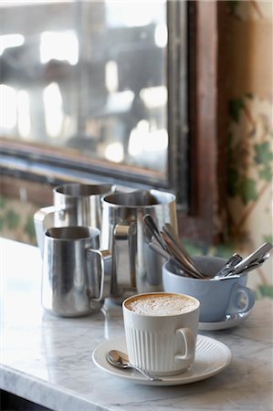 still life coffee - Latte in Coffee Shop Stock Photo - Rights-Managed, Code: 700-03638685