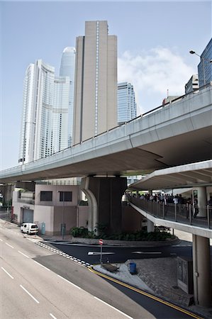 freeway and city and sky - Connaught Road, Hong Kong Island, Central District, Hong Kong, China Stock Photo - Rights-Managed, Code: 700-03638873