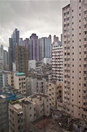 densely populated city buildings - Apartment Buildings on Hong Kong Island, Hong Kong, China Stock Photo - Rights-Managed, Code: 700-03638887