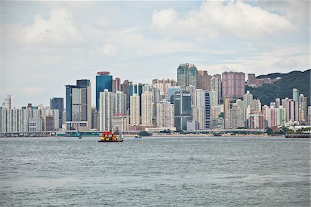 place en premier plan - Vue d'île de Hong Kong de Kowloon, Hong Kong, Chine Photographie de stock - Rights-Managed, Code: 700-03638894