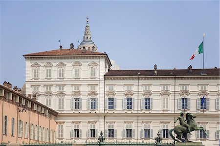 Royal Palace, Piazza Castello, Turin, Piedmont, Italy Foto de stock - Direito Controlado, Número: 700-03638933