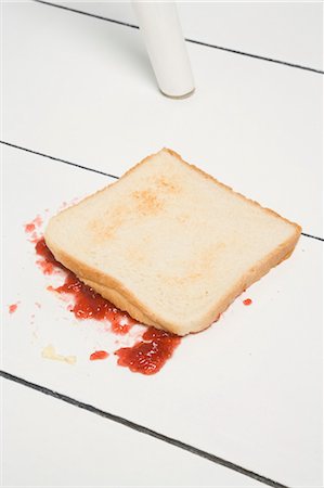 sandwich toast - Close-up of Piece of Toast on the Floor Stock Photo - Rights-Managed, Code: 700-03638945