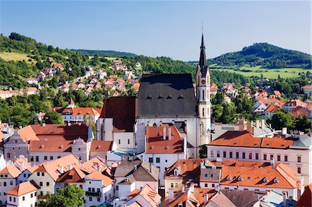 Église Saint-Vitus, Cesky Krumlov, Sud Bohême, Bohemia, République tchèque Photographie de stock - Rights-Managed, Code: 700-03639001