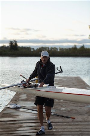 single man rowing - Man Rowing, Lake Ontario, Ontario, Canada Stock Photo - Rights-Managed, Code: 700-03639027