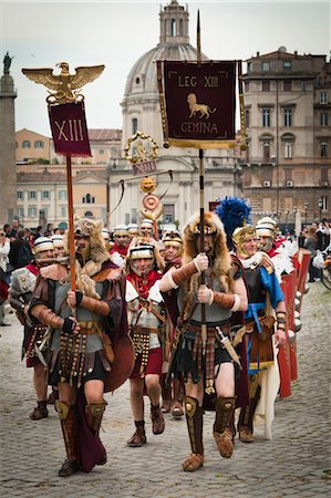 Historical Re-enactment to Celebrate the Founding of Rome on April 21, 753 BC, Rome, Italy Foto de stock - Con derechos protegidos, Código: 700-03639106