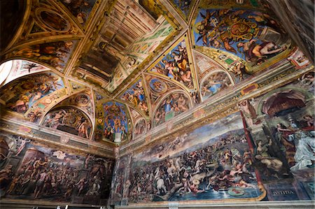 famous christian artworks - Hall of Constantine, Raphael Rooms, Vatican Museum, Vatican City, Rome, Italy Stock Photo - Rights-Managed, Code: 700-03639134