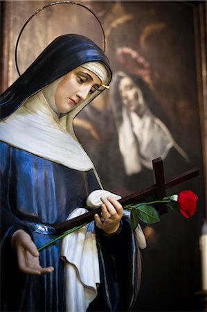 Statue de la Vierge Marie, Basilica di Sant ' Agostino, Rome, Italie Photographie de stock - Rights-Managed, Code: 700-03639158