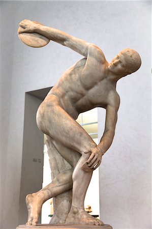 Discobolus, Museo Nazionale Romano, Palazzo Massimo alle Terme, Rome, Italy Stock Photo - Rights-Managed, Code: 700-03639189