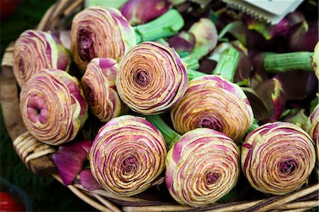 Artichokes in Market, Campo de Fiori, Rome, Italy Fotografie stock - Rights-Managed, Codice: 700-03639247