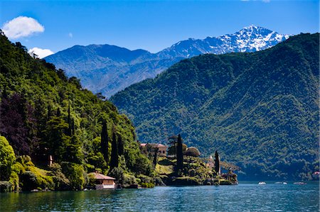 Ossuccio, lac de Côme, Lombardie, Italie Photographie de stock - Rights-Managed, Code: 700-03644367