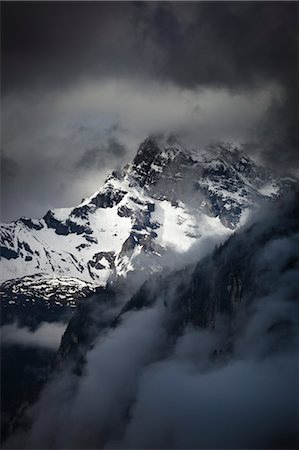 foggy snowy mountain - Jungfrau Region, Bernese Oberland, Switzerland Stock Photo - Rights-Managed, Code: 700-03644482