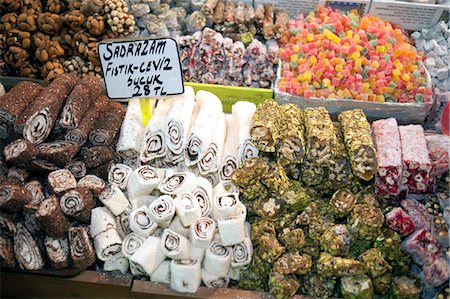 souk street market - Turkish Sweets at Spice Bazaar, Istanbul, Turkey Stock Photo - Rights-Managed, Code: 700-03644753